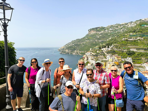 A Travel House group overlooking the colorful Amalfi Coast.