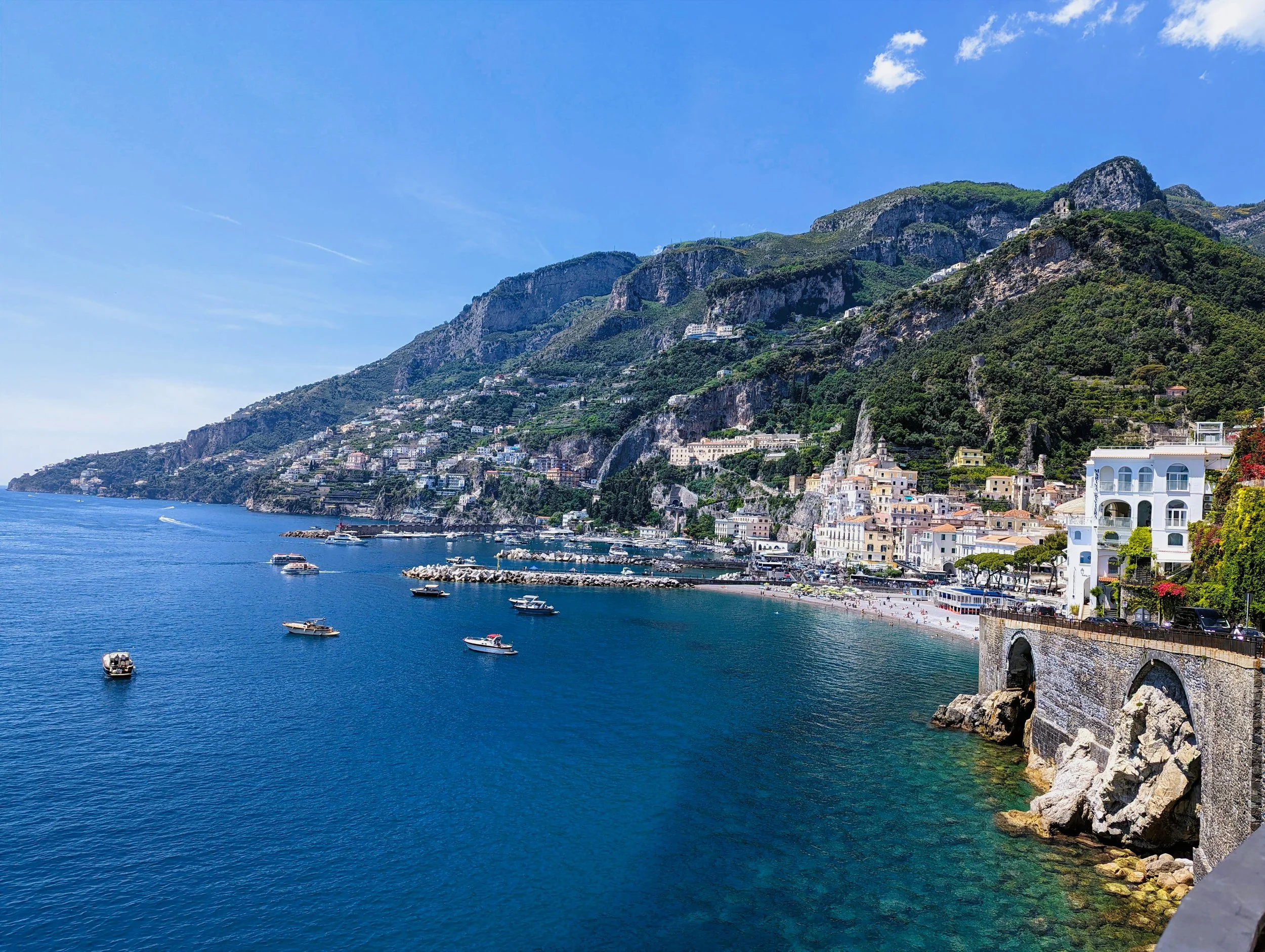 The colorful Amalfi Coast, Italy.