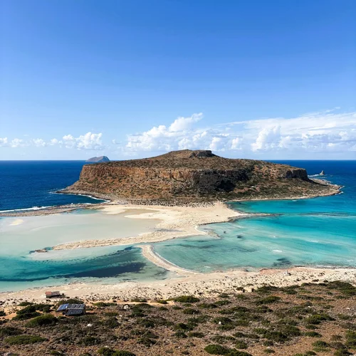 Turquoise water at Balos Beach.